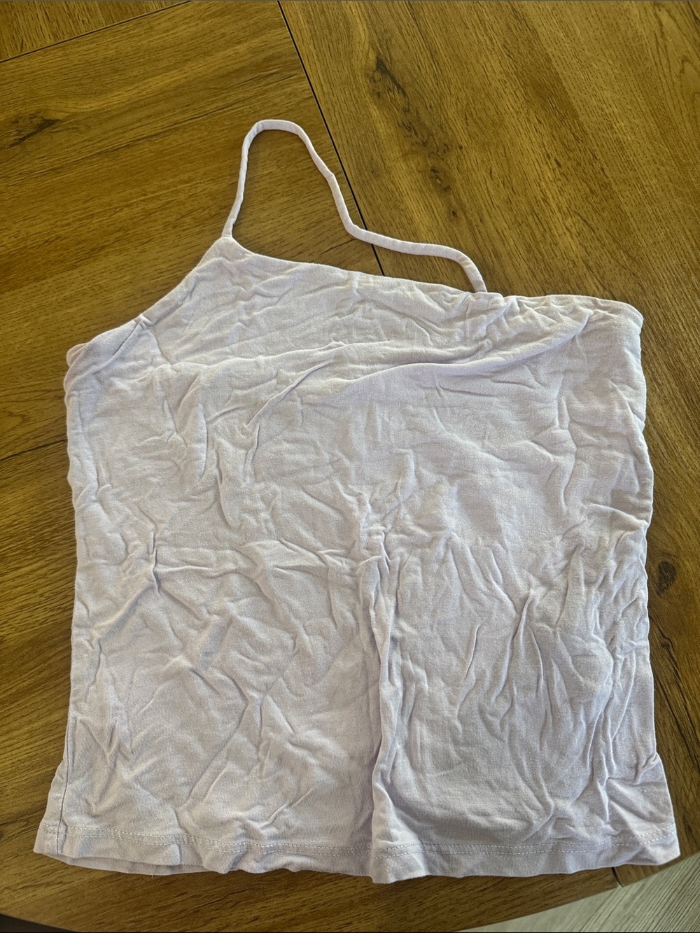 Women’s Light Pink One-Shoulder Tank Top
